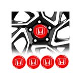 Honda Jant Göbeği Göbek Arması Sticker Kırmızı 4'Lü Set Carmaniak