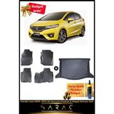 Honda Jazz 2009-2015 Araca Özel 3D Havuzlu Paspas & Bagaj Havuzu Seti+(Hediyeli!) - Siyah