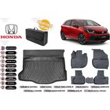 Honda Jazz 2022 Model Bagaj Havuzu+4d Araca Özel Havuzlu Paspas Takımıı Rice - Siyah