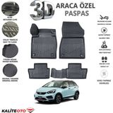 Honda Jazz 2022 Model Tam Uyumlu Kokusuz 3D Havuzlu Paspas - Siyah