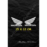 Honda Kanat Sticker Folyo - Beyaz - 15 X 12 Cm 2'li Set