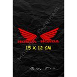Honda Kanat Sticker Folyo - Kırmızı - 15 X 12 Cm 2'li Set