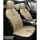 Honda Logo 1996–2001 Colorline Elegance Serisi Deri Bej Siyah Koltuk Kılıfı - Modüler Standart - Bej - Siyah