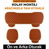 Honda Logo 1996–2001 Uyumlu 3 Parça Kapitone Oturak Araba Koltuk Suni Deri Taba - Kaymaz | Trobus