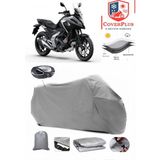 Honda Nc 750 x Branda Gri Arka Çanta Uyumlu(Topcase) Motosiket Brandası Motor Örtüsü Çadır Su Geçirmez Motosiklet Kılıfı Motor Brandası,lastikli,taşıma Torbalı