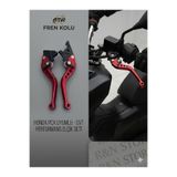Honda PCX 125 / 150 Uyumlu Katlanır Ayarlı Spor Fren Maneti Takımı (Sağ - Sol Ön Arka) KIRMIZI -R&N STORE