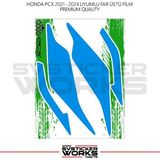 Honda Pcx Far Filmi Sticker Şeffaf Folyo 2021 - 2024 Kalın Model - Mavi