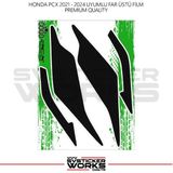 Honda Pcx Far Filmi Sticker Şeffaf Folyo 2021 - 2024 Kalın Model - Siyah