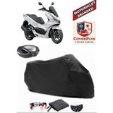 Honda PCX125 Branda Siyah Arka Çanta Uyumlu(Topcase) Motosiket Brandası Motor Örtüsü Çadır Su Geçirmez Motosiklet Kılıfı Motor Brandası,lastikli,taşıma Torbalı