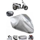 Honda Sh 300 Arka Çanta Uyumlu Motosiklet Brandası Lüx Kalite Kalın Yüksek Kalite - Gri