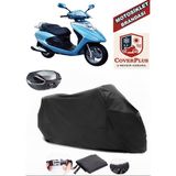 Honda Spacy 110 Alpha Branda Siyah Arka Çanta Uyumlu(Topcase) Motosiket Brandası Motor Örtüsü Çadır Su Geçirmez Motosiklet Kılıfı Motor Brandası,lastikli,taşıma Torbalı