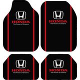Honda The Power Of- Logolu Kırmızı Şeritli Oto Paspas Takımı – Universal Kalıp, Kaymaz, Yıkanabilir - Renkli