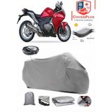Honda Vfr 1200 F Branda Gri Arka Çanta Uyumlu(Topcase) Motosiket Brandası Motor Örtüsü Çadır Su Geçirmez Motosiklet Kılıfı Motor Brandası,lastikli,taşıma Torbalı