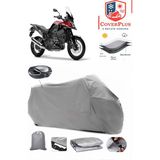 Honda Vfr 1200 x Crosstourer Branda Gri Arka Çanta Uyumlu(Topcase) Motosiket Brandası Motor Örtüsü Çadır Su Geçirmez Motosiklet Kılıfı Motor Brandası,lastikli,taşıma Torbalı