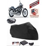 Honda Vt 750 Dc Black Widow Branda Siyah Arka Çanta Uyumlu(Topcase) Motosiket Brandası Motor Örtüsü Çadır Su Geçirmez Motosiklet Kılıfı Motor Brandası,lastikli,taşıma Torbalı