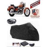 Honda Vt 750 Shadow Ace Branda Siyah Arka Çanta Uyumlu(Topcase) Motosiket Brandası Motor Örtüsü Çadır Su Geçirmez Motosiklet Kılıfı Motor Brandası,lastikli,taşıma Torbalı
