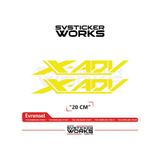 Honda X-adv 750 Sticker Uyumlu Yazı Yüksek Kalite Özel Kesim Folyo 2'li Set Sarı