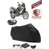 Honda Xl 1000V Varadero Branda Siyah Arka Çanta Uyumlu(Topcase) Motosiket Brandası Motor Örtüsü Çadır Su Geçirmez Motosiklet Kılıfı Motor Brandası,lastikli,taşıma Torbalı
