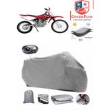Honda Xr 100 R Branda Gri Arka Çanta Uyumlu(Topcase) Motosiket Brandası Motor Örtüsü Çadır Su Geçirmez Motosiklet Kılıfı Motor Brandası,lastikli,taşıma Torbalı