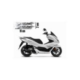 Honda YSGMOTOPARTS Pcx Amblem Logo 3d Damla Sticker Yazı 2 Adet Set Gümüş Gri Renk 19 cm