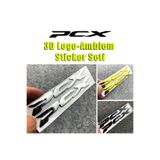 Honda YSGMOTOPARTS Pcx Amblem Logo 3d Metal Sticker Yazı 2 Adet Set Siyah Renk