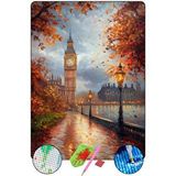 Hondep 5d Elmas Boyama – Londra Saat Kulesi | 40x50 cm Tuvale Gerili Premium Dıy Hobi Seti