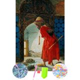Hondep 5d Elmas Boyama Mozaik Tablo 40 x 50 cm Kaplumbağa Terbiyecisi Puzzle Tuval Seti Çeçeveli