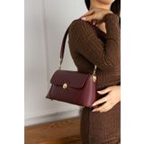 HONEY BAG MERİ MODEL BORDO KADIN OMUZ VE KOL ÇANTASI