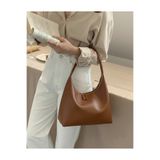 HONEY BAG Misel Vintage Çift Fermuarlı El Kol ve Omuz Çantası Taba