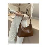 HONEY BAG MUN Vintage Çift Fermuarlı El Kol ve Omuz Çantası Kahverengi