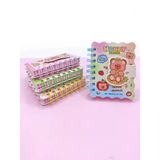 Honey Bear Cırtlı Cep Boy Sevimli Ayıcık Mini Not Defteri (7X8 Cm) - Mavi