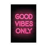 Honey Concept Good Vibes Only Neon LED Duvar Yazısı Dekoratif Duvar Aydinlatmasi Gece Lambası