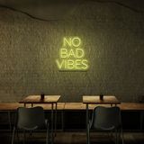 HONEY CONCEPT No Bad Vibes Neon Led Duvar Yazısı Dekoratif Duvar Aydinlatmasi Gece Lambası