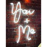 Honey Concept You Me Neon LED Duvar Yazısı Dekoratif Duvar Aydinlatmasi Gece Lambası