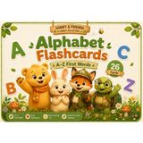 Honey & Friends Alphabet Flashcards A-Z Ilk Kelimeler Ingilizce Alfabe Kartları 26 Kart