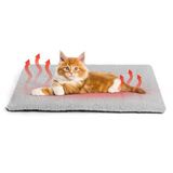 Honey Paws Kendinden Isıtan Kedi Yatağı, Gürültüsüz Kedi Isıtma Pedi, Kendinden Isıtmalı Kedi Köpek Minderi, İç Mekan Dış Mekan Evcil Hayvanlar için Çıkarılabilir Kılıflı, Kaymaz Alt Yıkanabilir