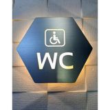 Honeycomb Serisi Işıklı WC Yönlendirme Tabelası