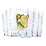 HONGBOLI Kırılmaz Plastik İçme Bardakları, 6'lı Set, Kırılmaz İçme Bardakları, Plastik bardaklar, 20oz İçme Bardağı, Bulaşık Makinesinde Yıkanabilir (Şeffaf)