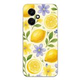 Honor 400 Uyumlu Sulu Boya Limon ve Çiçek Desenli Baskılı Silikon Kılıf