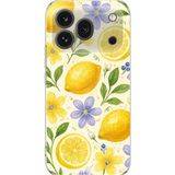 Honor 600 Pro Uyumlu Sulu Boya Limon ve Çiçek Desenli Baskılı Silikon Kılıf