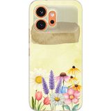 Honor 600 Uyumlu Sulu Boya Dokulu Vazoda Çiçek Desenli Baskılı Silikon Kılıf