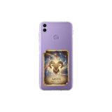 Honor 8C ile Uyumlu Burç Kartları Koç Tasarımlı Şeffaf Silikon Kılıf