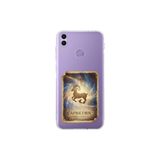 Honor 8C ile Uyumlu Burç Kartları Oğlak Tasarımlı Şeffaf Silikon Kılıf