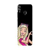 Honor 8C İle Uyumlu Siyah Barbie Heart Desenli Silikon Kılıf