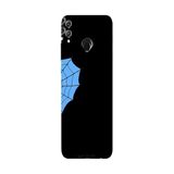 Honor 8C İle Uyumlu Siyah Blue Spider Desenli Silikon Kılıf