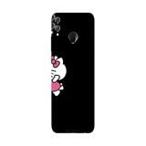 Honor 8C İle Uyumlu Siyah Charm Duo Desenli Silikon Kılıf
