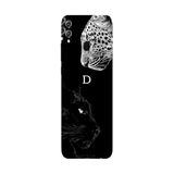 Honor 8C İle Uyumlu Siyah D Harfli Wild Lovers Desenli Silikon Kılıf