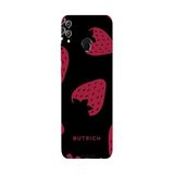 Honor 8C İle Uyumlu Siyah Dark Cherry Desenli Silikon Kılıf