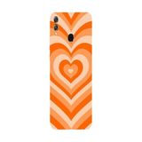 Honor 8C İle Uyumlu Siyah Groovy Heart Desenli Silikon Kılıf