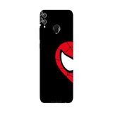 Honor 8C İle Uyumlu Siyah Heart Spider-Man Desenli Silikon Kılıf